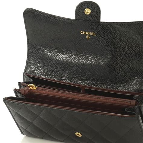 chanel caviar quilted wallet|Long Wallets .